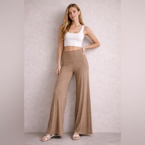 Promesa Tan Wide-Leg Pants